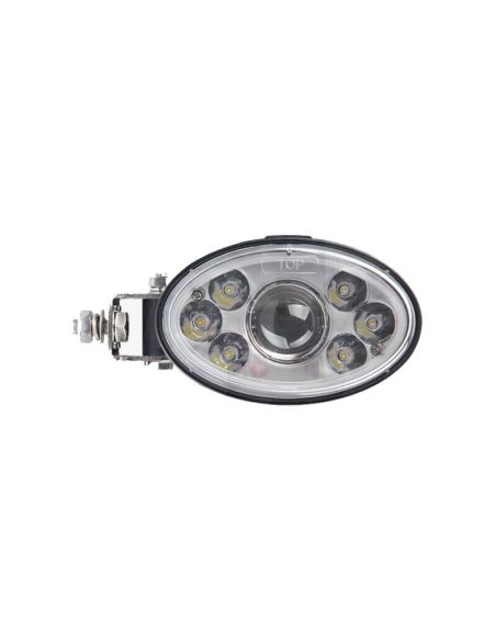 Faro LED ovalado Delantero con Luz de Cruce R112 Homologado Soporte Inferior y Lateral New Holland Case IH Styer | LeonLeds