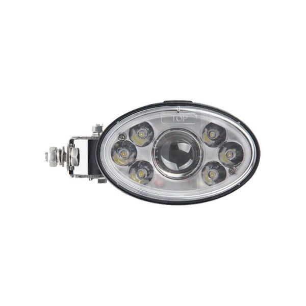 Faro LED ovalado Delantero con Luz de Cruce R112 Homologado Soporte Inferior y Lateral New Holland Case IH Styer | LeonLeds