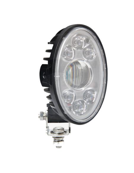 Farol dianteiro oval LED com farol baixo R112 aprovado com suporte inferior e lateral New Holland Case IH Styer | LeonLeds