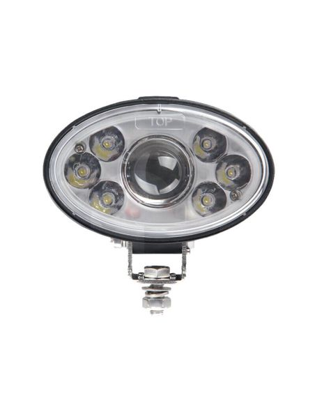 Farol dianteiro oval de LED com farol baixo aprovado R112 e suporte lateral New Holland Case IH Styer | LeonLeds