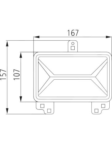 Faro LED rectangular Delantero con Luz de Cruce y Luz de Carretera Homologado Valtra 16,7Cm x 10,7Cm