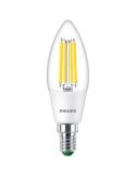Lâmpada vela LED B35 ultraeficiente de 2,3 W - 40 W com etiqueta energética de filamento Classe A Philips