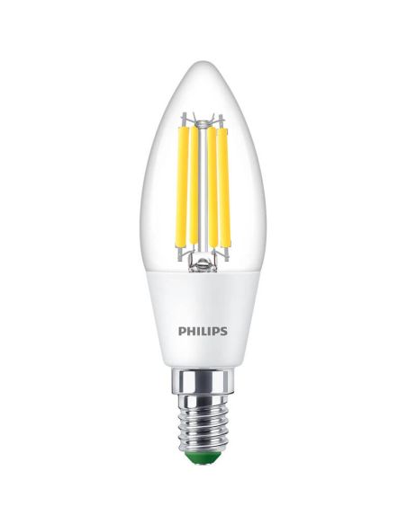 Ampoule bougie LED B35 ultra-efficace 2,3 W - 40 W Étiquette énergétique à filament classe A Philips