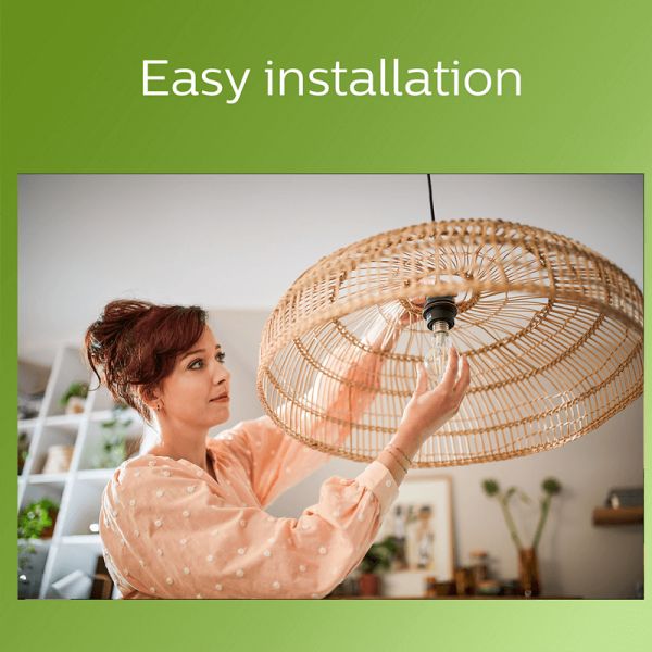 Ampoule LED A60 ultra-efficace 75W - 5,2W Filament E27 Label Énergétique Classe A Philips