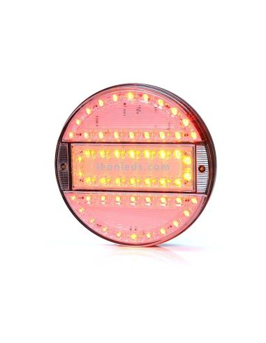 Était Feu Arrière LED Rond 3 Fonctions 12/24V Abat-Jour Transparent | Éclairage LeonLeds