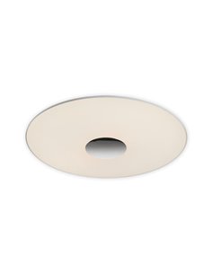 Luz de teto LED interna opala/cromada LIVE, 38 cm (pequena) 28 W 2550lm, IP44, Kelvin 2700K-3000K com interruptor deslizante