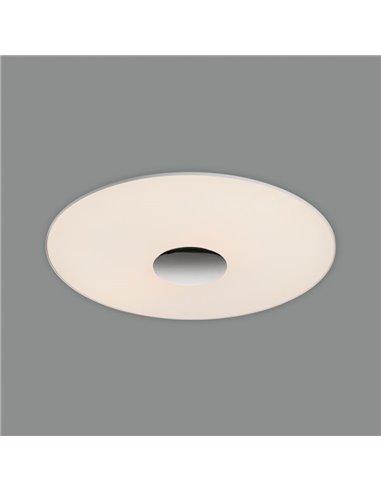 Plafón de Techo LED interior LIVE Opal/Cromo, 38cm (pequeño) 28W 2550lm, IP44, Kelvin 2700K-3000K con Interruptor deslizante