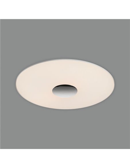 Plafón de Techo LED interior LIVE Opal/Cromo, 38cm (pequeño) 28W 2550lm, IP44, Kelvin 2700K-3000K con Interruptor deslizante