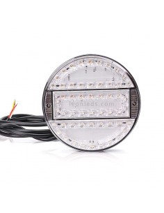 Piloto Trasero Redondo LED Was 3 Funciones 12/24V Tulipa Transparente | LeonLeds Iluminación 2