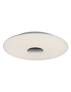 Luz de teto LED interna opala/cromada LIVE, 52 cm (grande) 36 W 3335lm, IP44, Kelvin 2700K-3000K com interruptor deslizante