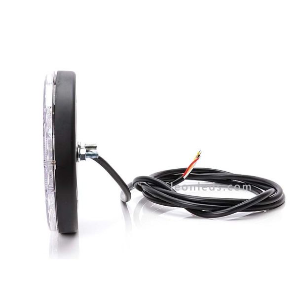 Était Feu Arrière LED Rond 3 Fonctions 12/24V Abat-Jour Transparent | Éclairage LeonLeds