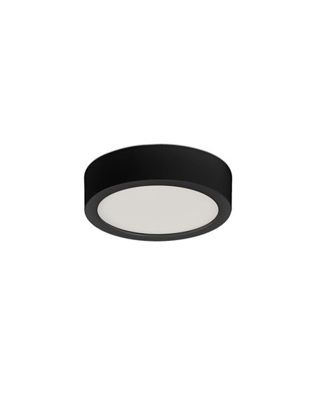 Plafon LED KORE 9cm Preto Texturizado, 6W 3000K-420lm/ 4000K-420lm