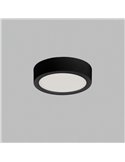 Plafonnier LED KORE 9cm Noir Texturé, 6W 3000K-420lm/ 4000K-420lm