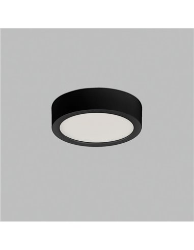 Plafonnier LED KORE 9cm Noir Texturé, 6W 3000K-420lm/ 4000K-420lm