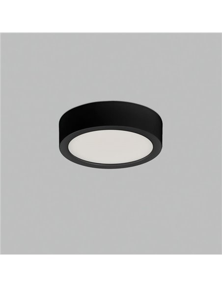 Plafon LED KORE 9cm Preto Texturizado, 6W 3000K-420lm/ 4000K-420lm