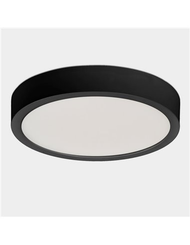 Plafón de Techo LED KORE 14cm Negro Texturado, 12W 3000K-950lm / 4000K 950lm