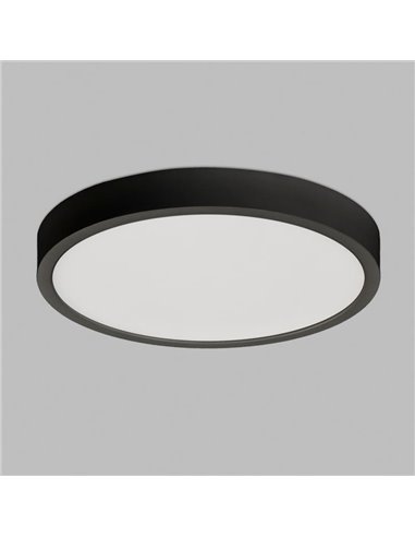 Plafonnier LED KORE 19 cm Noir Texturé, 18 W 3000K-1450lm / 4000K-1450lm