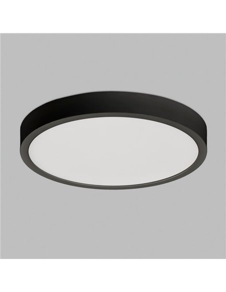 Plafón de Techo LED KORE 19cm Negro Texturado, 18W 3000K-1450lm / 4000K-1450lm