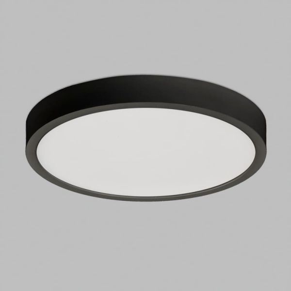 Plafon LED KORE 19cm Preto Texturizado, 18W 3000K-1450lm / 4000K-1450lm