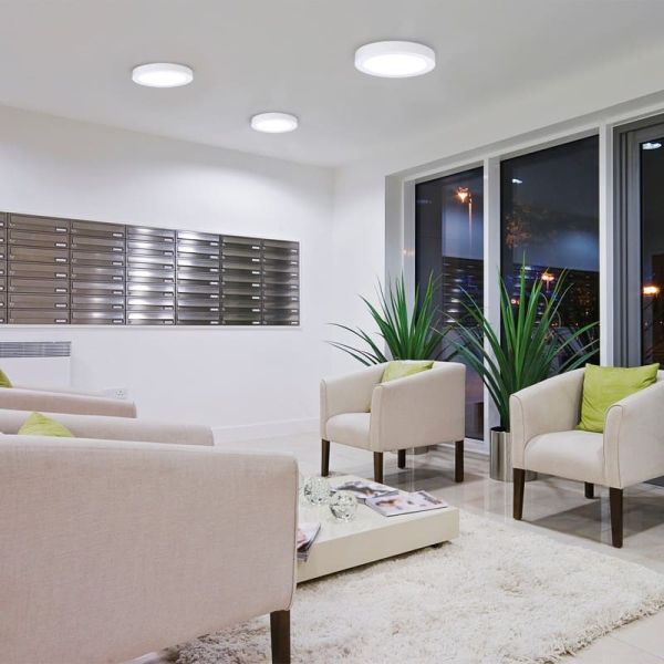 Plafon LED KORE 27cm Preto Texturizado, 24W 3000K-1930lm / 4000K-1930lm