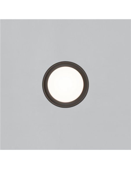 Aplique de teto ou parede exterior KUMA 16cm antracite texturizado, LED 10W 3000K 630lm, IP65