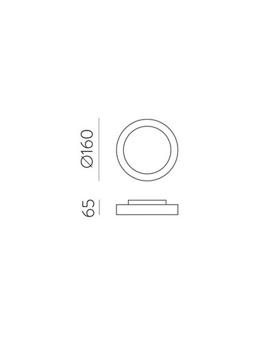 Plafón de Techo o Aplique de Pared exterior KUMA 16cm Antracita Texturado, LED 10W 3000K 630lm, IP65