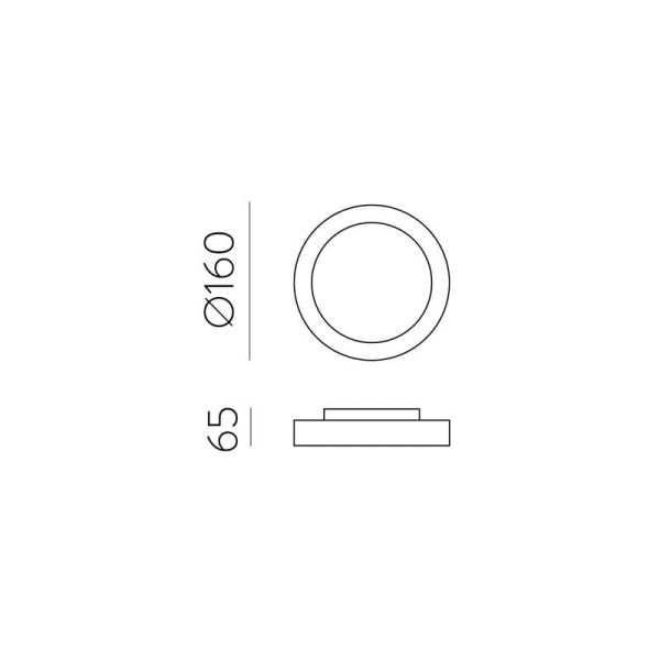 Plafonnier ou Applique d'Extérieur KUMA 16cm Anthracite Texturé, LED 10W 3000K 630lm, IP65