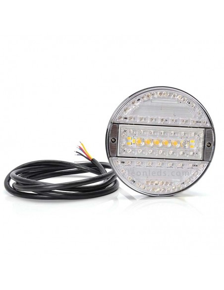 Piloto Trasero LED Redondo Was -5 Funciones- 12/24V para camiones | LeonLeds Iluminación