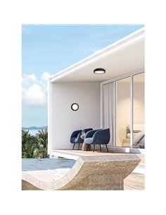 Aplique de teto ou parede exterior KUMA 25cm antracite texturizado, LED 14W 3000K 1060lm, IP65 2