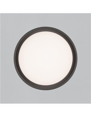 Aplique de teto ou parede exterior KUMA 25cm antracite texturizado, LED 14W 3000K 1060lm, IP65