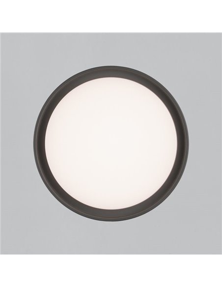 Aplique de teto ou parede exterior KUMA 25cm antracite texturizado, LED 14W 3000K 1060lm, IP65