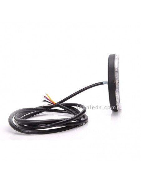 Piloto Trasero LED Redondo Was -5 Funciones- 12/24V para camiones | LeonLeds Iluminación