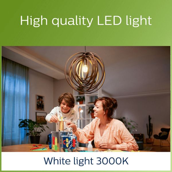 Ampoule LED Opaque A60 ultra-efficace 4W - 60W E27 Étiquette Énergétique Classe A Philips 4000k | LéonLeds