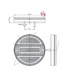 Piloto Trasero LED Redondo Was -5 Funciones- 12/24V para camiones | LeonLeds Iluminación