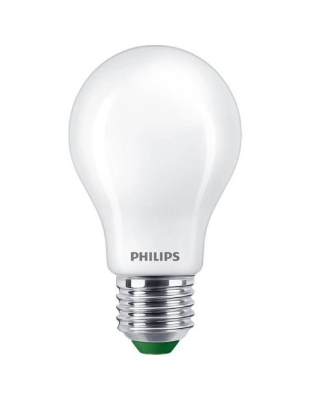 Lâmpada LED opaca A60 ultraeficiente 4W - 60W E27 Classe A Etiqueta energética Philips | LeonLeds