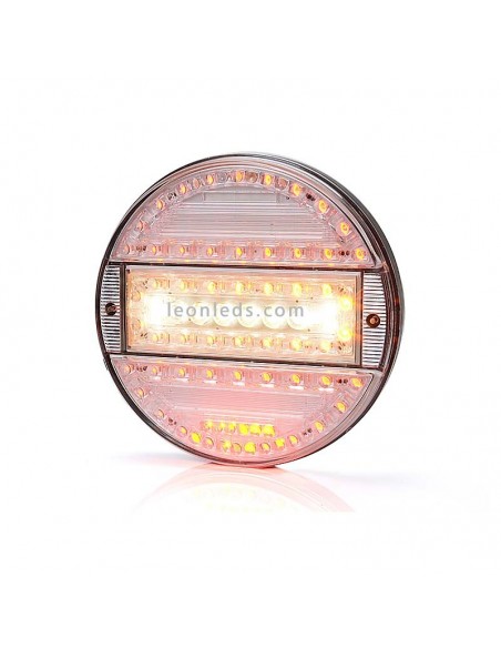 Piloto Trasero LED Redondo Was -5 Funciones- 12/24V para camiones | LeonLeds Iluminación