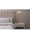 LAIKA Applique Murale LED Orientable pour Chambre Blanc/Nickel 6W+3W | LéonLeds