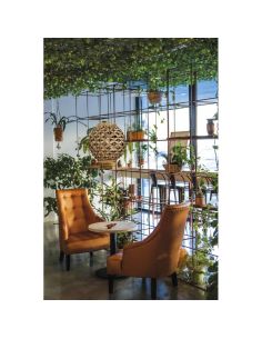 Candeeiro suspenso de fibra natural LENNIS Ø30cm branco/preto | LeonLeds 2