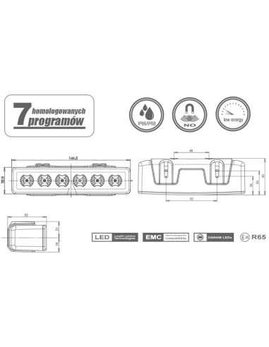 Luz Estroboscópica LED - Luz de Advertência Laranja Âmbar para Guindastes de Caminhões | leonleds