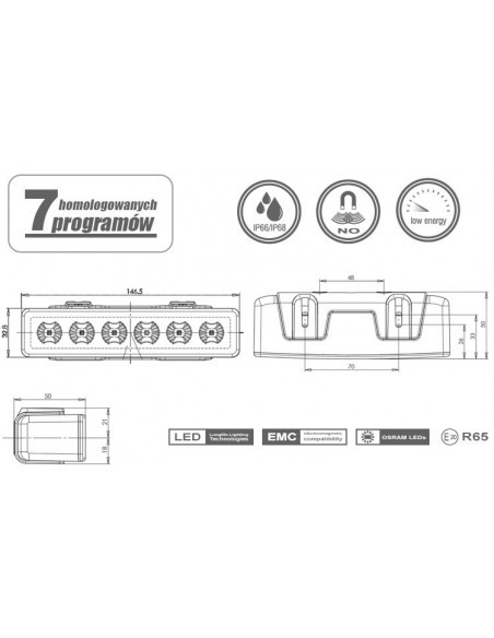 Luz Estroboscópica LED - Luz de Advertência Laranja Âmbar para Guindastes de Caminhões | leonleds