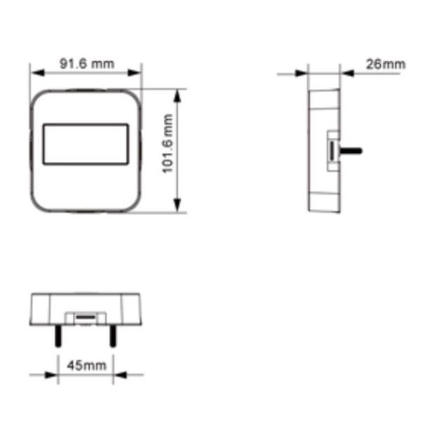 Dimensiones Piloto Trasero LED 4 Funciones 12V/24V 26074L-1 Slim