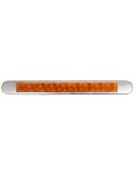Barra LED intermitente con marco cromado Homologada 12V-24V Para Caravana, Autobus...