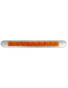 Barra LED intermitente con marco cromado Homologada 12V-24V Para Caravana, Autobus...
