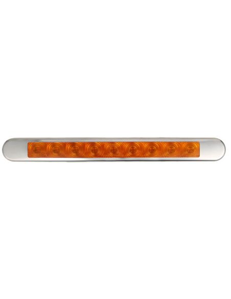 Barra LED intermitente con marco cromado Homologada 12V-24V Para Caravana, Autobus...