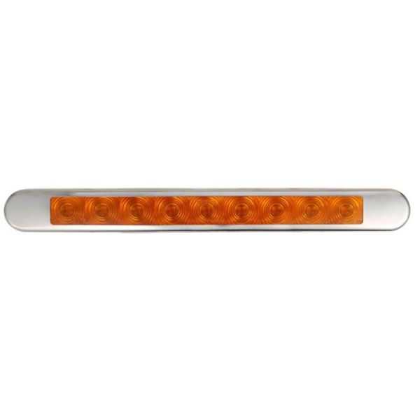 Barra LED intermitente con marco cromado Homologada 12V-24V Para Caravana, Autobus...