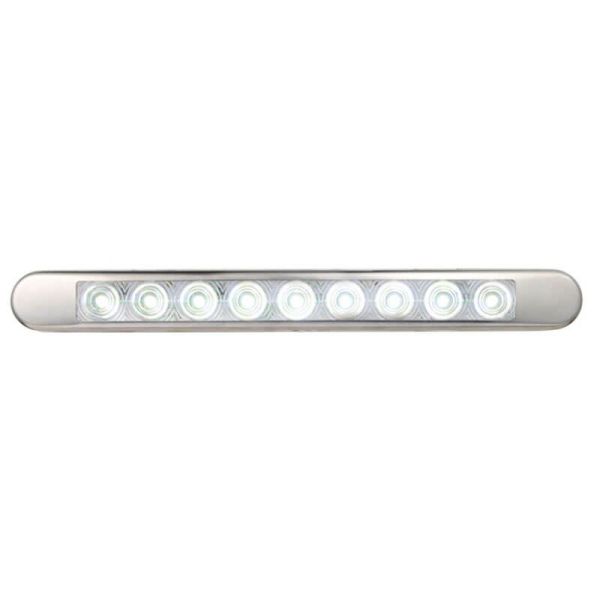 Barra LED Marcha Atrás con marco cromado Homologada 12V-24V Para Caravana, Autobús...