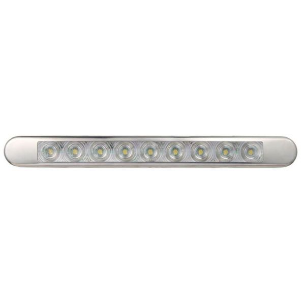 Barra LED Marcha Atrás con marco cromado Homologada 12V-24V Para Caravana, Autobús...