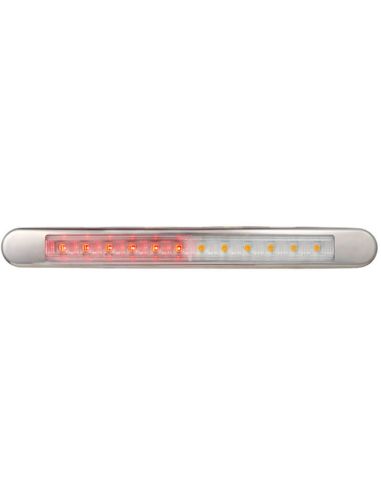 Barre LED Arrière 3 Fonctions avec cadre chromé Homologué 12V-24V Position, Frein et Clignotant Lucidité