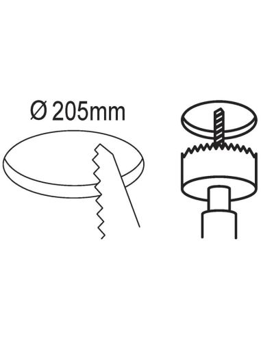 Downlight LED Redondo Empotrable Negro Fueva 5 - 17W, 2100Lm, Corte 20,5Cm, IP44 99212