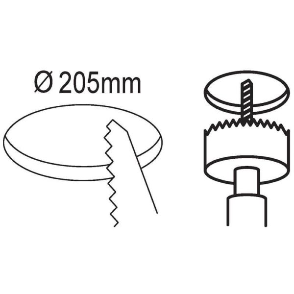 Downlight LED Redondo Empotrable Negro Fueva 5 - 17W, 2100Lm, Corte 20,5Cm, IP44 99212